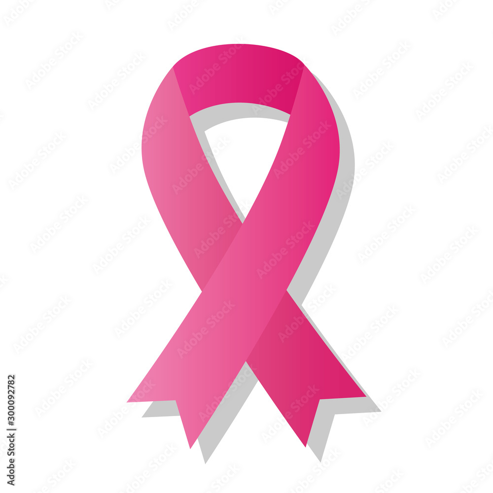 Cancer awareness pink ribbon isolated on white background. Cancer awareness pink ribbon isolated on white background.