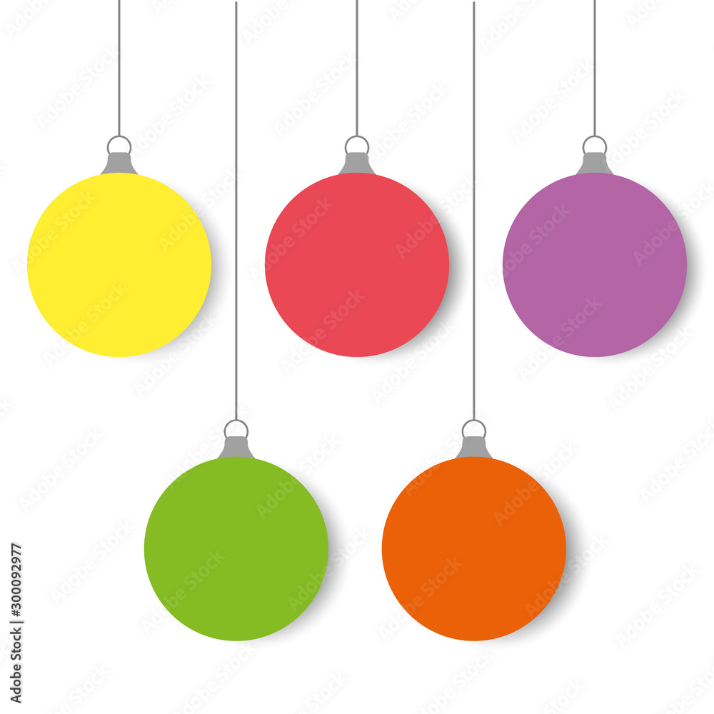 Set of christmas balls on a white background. Vector illustration Set of christmas balls on a white background. Vector illustration