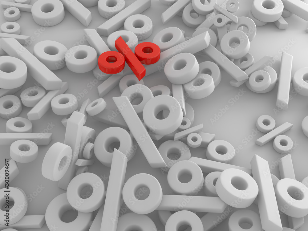 Seasonal sales background with percent discount pattern. 3D Seasonal sales background with percent discount pattern. 3D