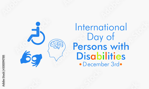 Vector illustration on the theme of International day of Persons with disabilities on December 3rd.