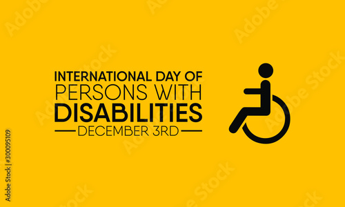 Vector illustration on the theme of International day of Persons with disabilities on December 3rd.