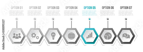 Business infograph with icons - concept of template. Vector