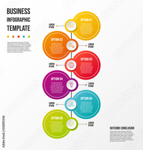 Design of a company timeline with business icons - infographic template. Vector