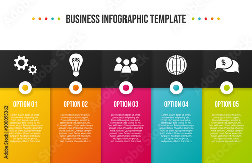 Colorful infographic template - business timeline. Vector