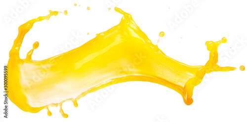 orange splash isolated