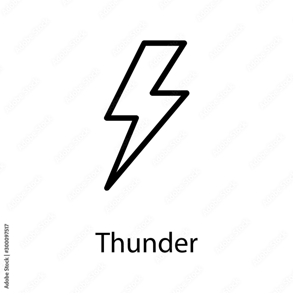 Thunder icon vector sign symbol. Lightning vector. Thunder icon vector sign symbol. Lightning vector.