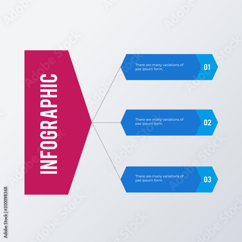 Organization structure infographic template design. Business concept infograph with 3 options, steps or processes. Vector visualization can be used for workflow layout, diagram, annual report, web