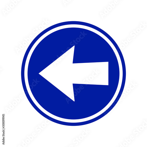 Free Download Direction blue arrow street sign vector icon. Keep left sign icon. Trendy flat vector Keep left sign icon on transparent background from traffic sign collection - GFXLoad