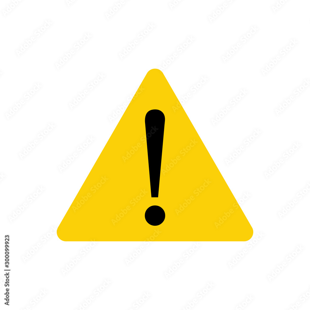 Hazard warning attention sign - stock vector, Warning, stop sign icon with exclamation mark - for stock Hazard warning attention sign - stock vector, Warning, stop sign icon with exclamation mark - for stock