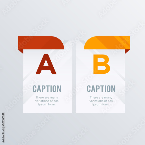 Hosting package infographic template design. Business concept infograph with 2 options, steps or processes. Vector visualization can be used for workflow layout, diagram, annual report, web