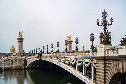Pont Alexandre III, a deck arch bridge over the Seine in Paris.
