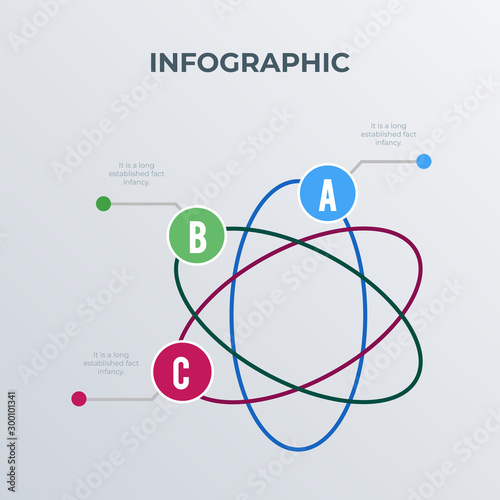 chemical statistics infographic template design. Business concept infograph with 3 options, steps or processes. Vector visualization can be used for workflow layout, diagram, annual report, web