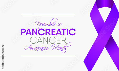 Vector illustration on the theme of Pancreatic cancer awareness month of November.
