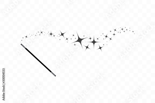 Obraz na plátně Magic wand with a stars