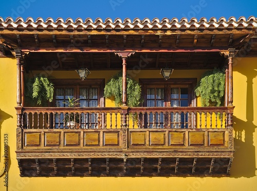 Antique Balcony of a house in La Orotova Tenerife