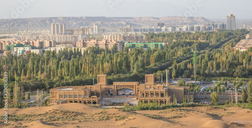 Shanshan, China - located right ad the border of the Kumtag Desert, Shanshan is a medium sized city often used as starting point for the desert excursions photo