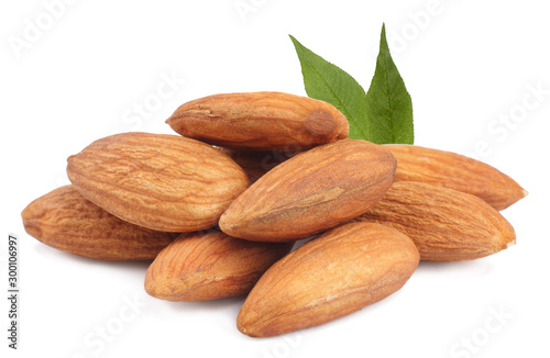 Almond nut isolated on white background