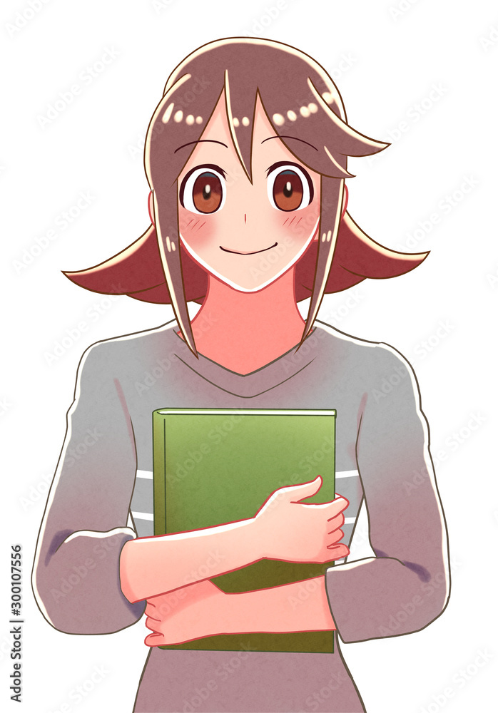 少女 本 抱える 少女 本 抱える
