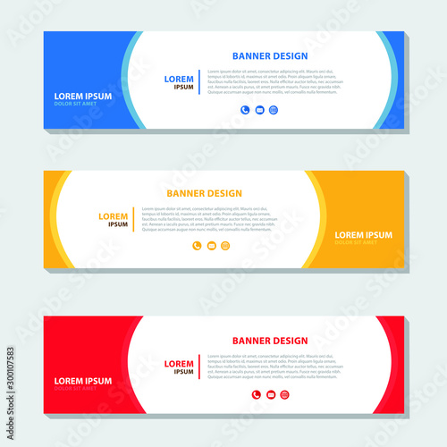 Abstract design banner web, company business set template 