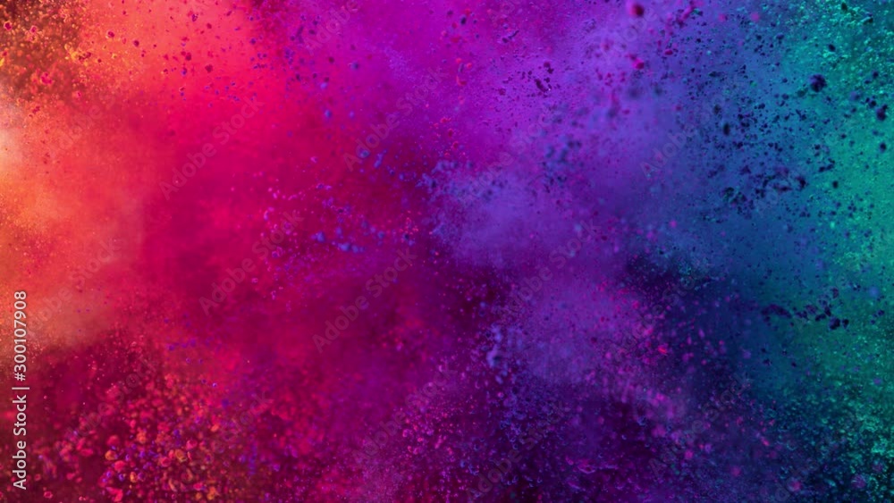 Super Slow Motion Shot of Color Powder Explosion Isolated on Black Background at 1000fps. Super Slow Motion Shot of Color Powder Explosion Isolated on Black Background at 1000fps.