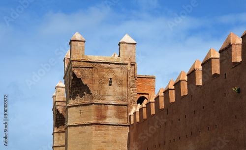 city wall with fortified tower in Rabat, Morocco © Carmen Hauser