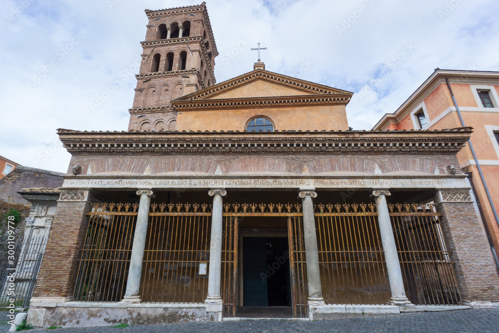 Obraz premium the church of San Giorgio in Velabro. Rome, Italy