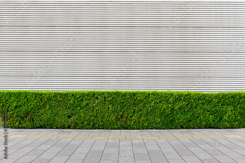 street wall background ,Industrial background, empty grunge urban street with warehouse brick wall