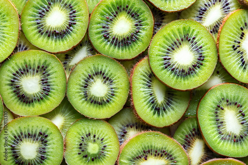 kiwi fruit slices as textured background