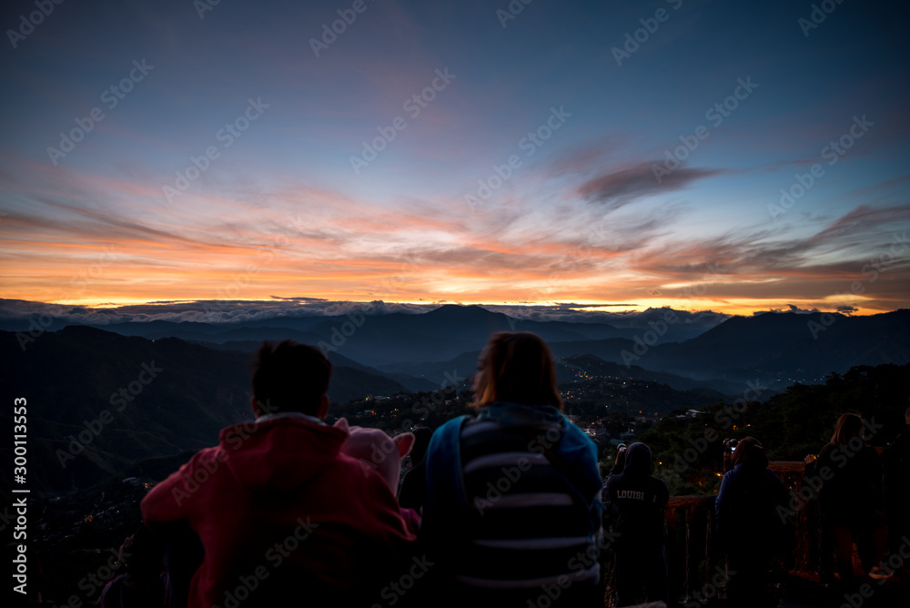 Sunrise watching at Mines View Park, Baguio, Philippines