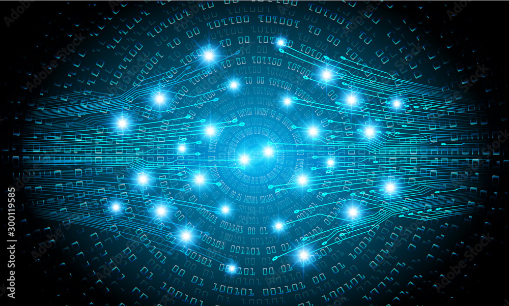 binary circuit board future technology, blue cyber security concept background, abstract hi speed digital binary circuit board future technology, blue cyber security concept background, abstract hi speed digital