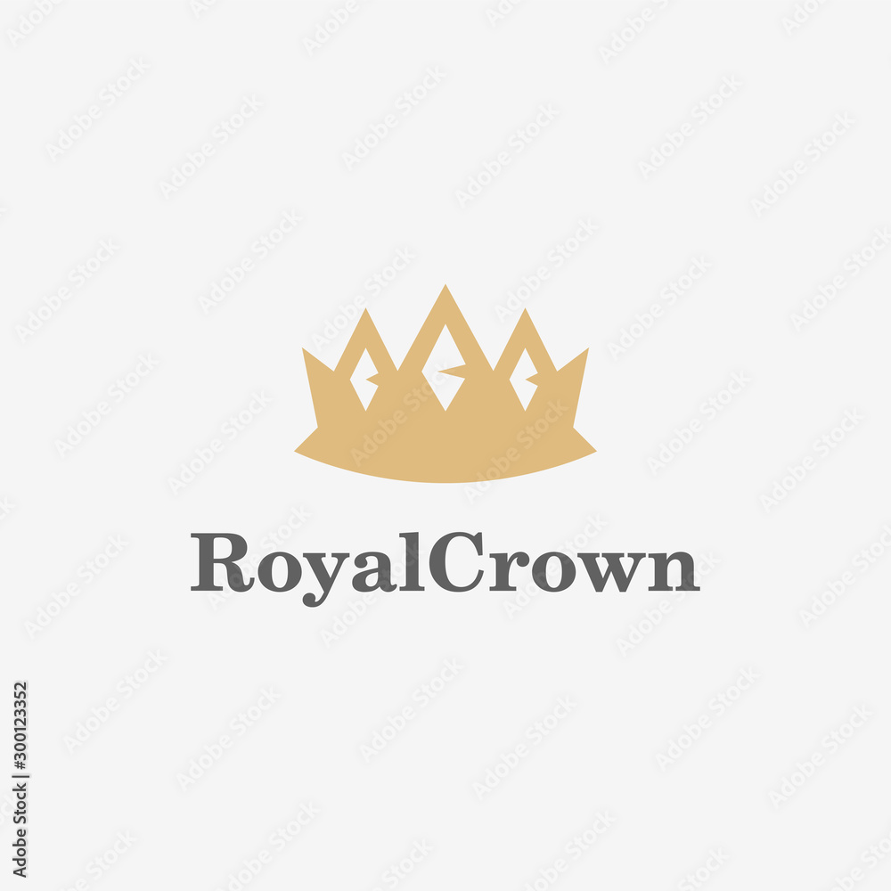 Crown with 3 diamond or jewelry illustration for logo template design. Crown with 3 diamond or jewelry illustration for logo template design.