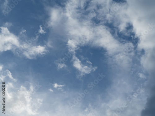 blue sky with white clouds