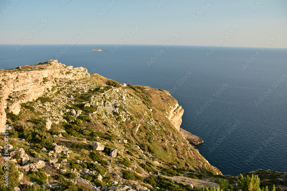 Obraz premium View from Dingli Cliffs on Malta