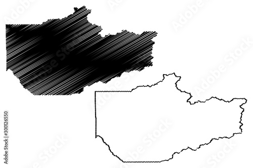 Fairbanks North Star Borough, Alaska (Boroughs and census areas in Alaska, United States of America,USA, U.S., US) map vector illustration, scribble sketch Fairbanks map