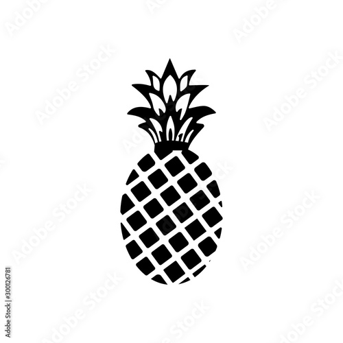 Trendy flat pineapple fruit icon design