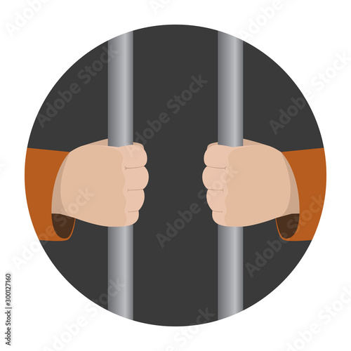 Prisoner icon. Prison cell symbol. Vector.