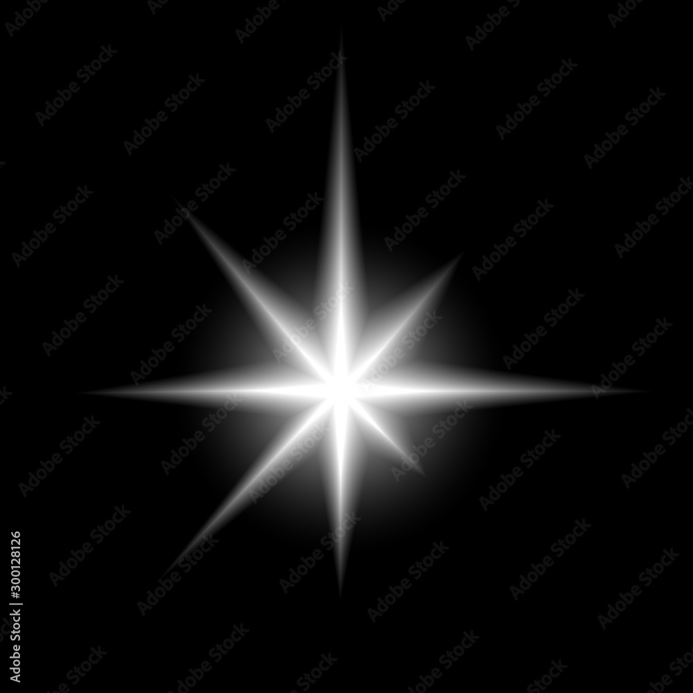 Template for New Year or Christmas project. Christmas Star. Black background Template for New Year or Christmas project. Christmas Star. Black background