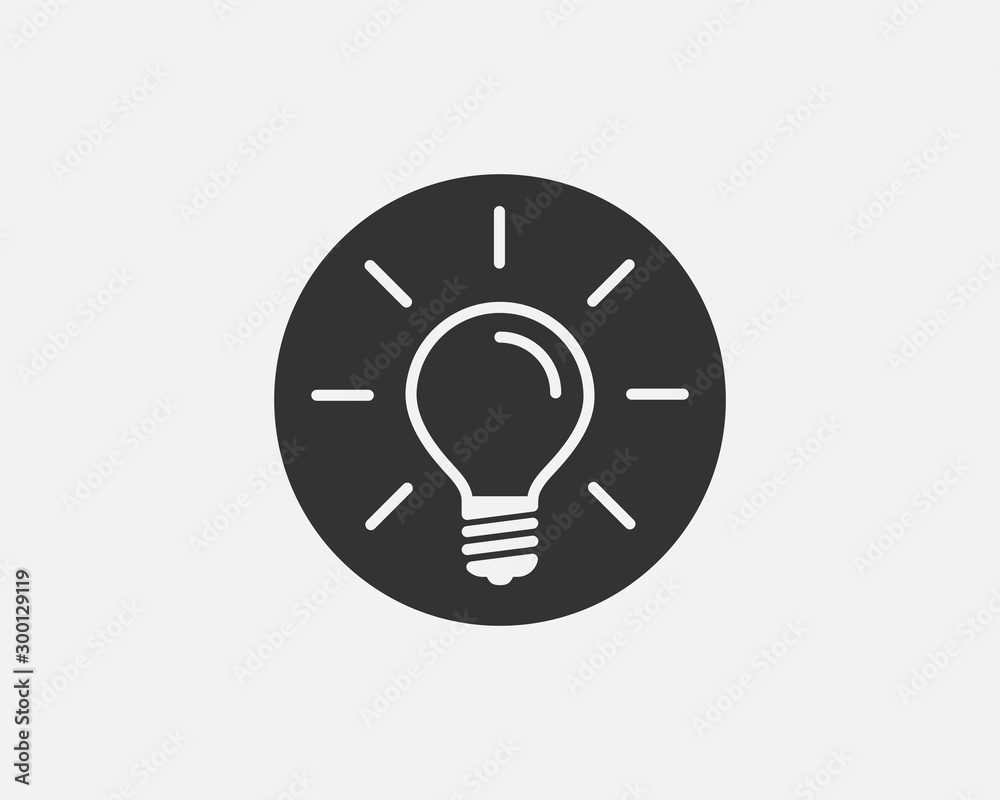 Light bulb icon vector. Llightbulb idea logo concept. Lamp electricity icons web design element. Led lights isolated silhouette. Light bulb icon vector. Llightbulb idea logo concept. Lamp electricity icons web design element. Led lights isolated silhouette.