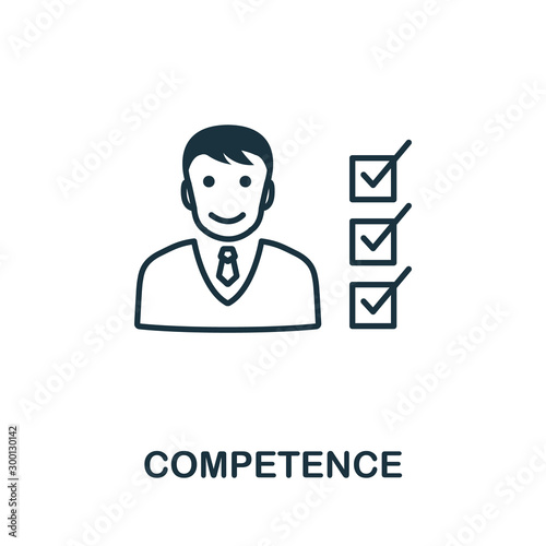 Competence icon outline style. Thin line creative Competence icon for logo, graphic design and more