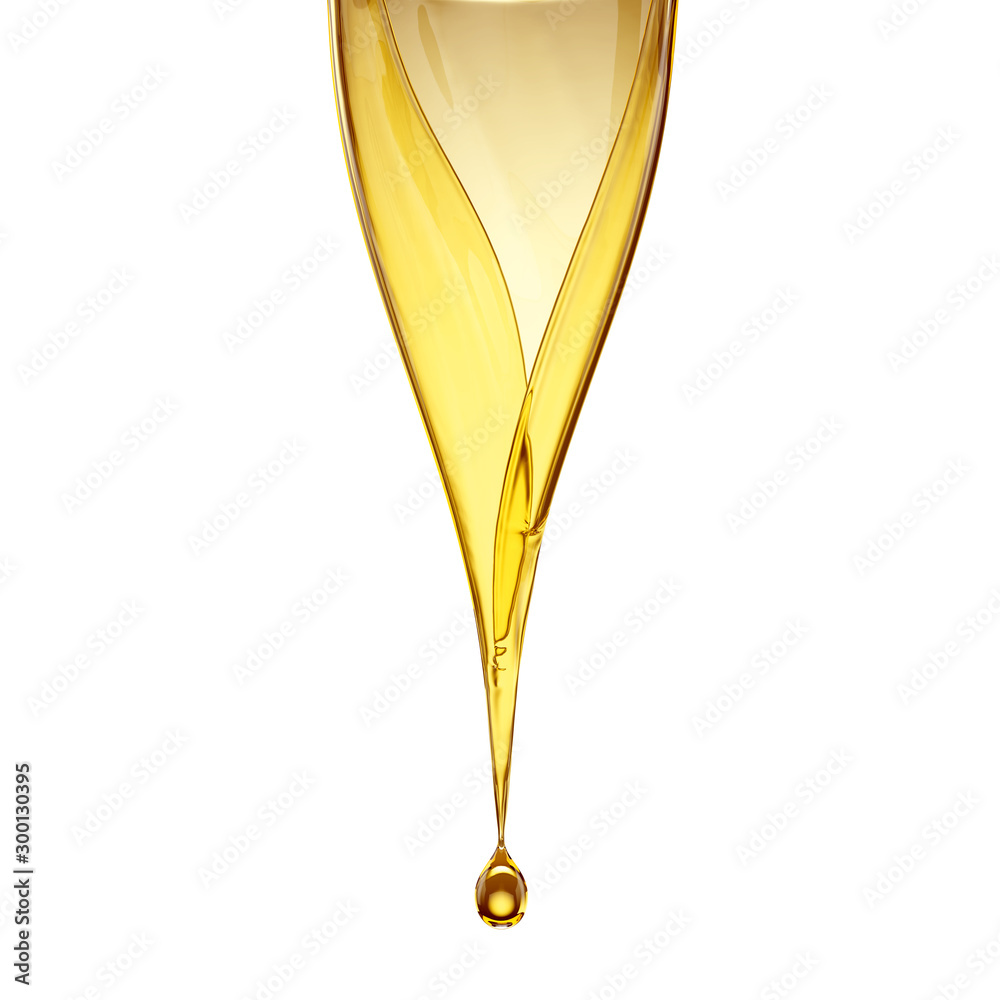 cosmetic liquid Oil drop isolated on white background, 3d rendering. cosmetic liquid Oil drop isolated on white background, 3d rendering.