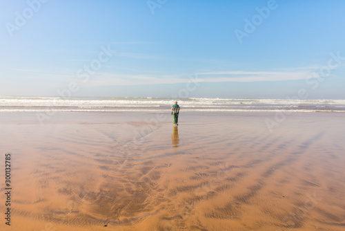 Walk along the coast of the Atlantic Ocean, Casablanca, Morocco