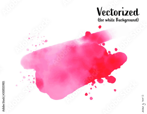 handgemalte, vektorisierte Watercolor Aquarelle Splash, Wasserfarbe Aquarellspritzer