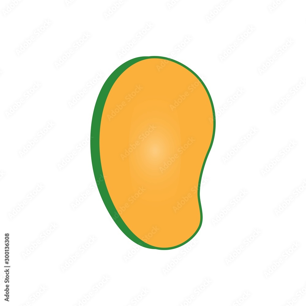 Mango icon in flat design on a white background. Vector illustration Mango icon in flat design on a white background. Vector illustration