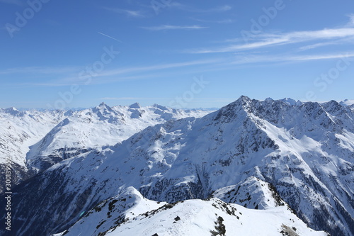 Winter at alps snow and mountain peaks © lumberman71
