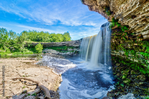 Jagala Waterfall (juga) is waterfall in Northern Estonia on Jagala River. highest natural waterfall in Estonia height 8 meters. Summer sunny day. Jagala-Joa, Joelahtme Parish, Harju County, Estonia © MDF