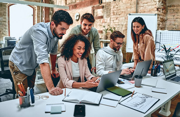 Young business people in office