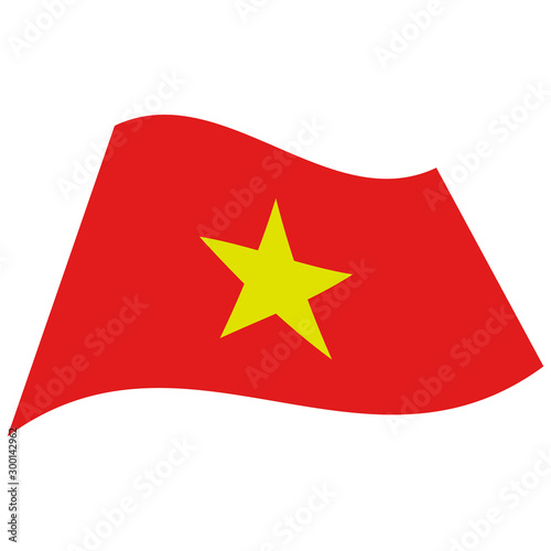 Socialist Republic of Vietnam. National flag. Abstract concept, icon. Vector illustration on white background.