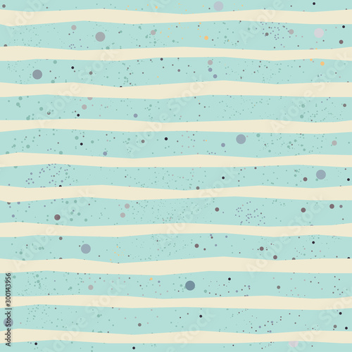 Seamless Pastel Blue Pattern with stripes. Vector Illustration.