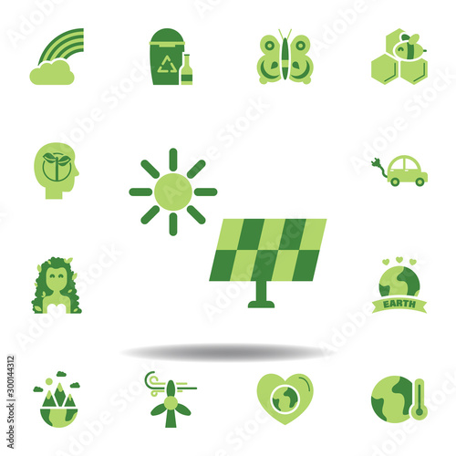 save the world, solar panel colored icon. Elements of save the earth illustration icon. Signs and symbols can be used for web, logo, mobile app, UI, UX