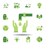 save the world, drop colored icon. Elements of save the earth illustration icon. Signs and symbols can be used for web, logo, mobile app, UI, UX